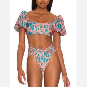 Agua Bendita Calista Balam bikini top and matching Lily Balam bottom Small